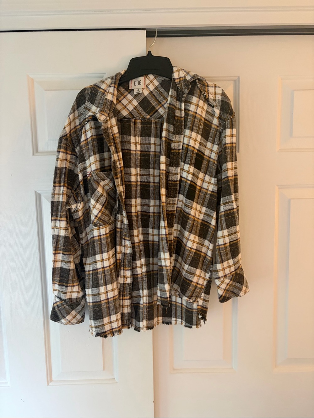 BDG Women’s Brown Plaid Flannel Shirt Jacket